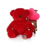 4 Feet Fat and Huge Red Teddy Bear